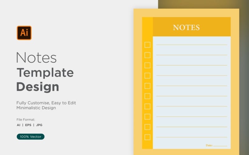 Note Design Template - 28 Vector Graphic