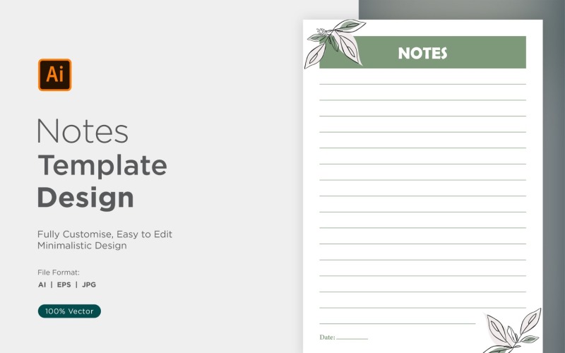 Note Design Template - 30 Vector Graphic