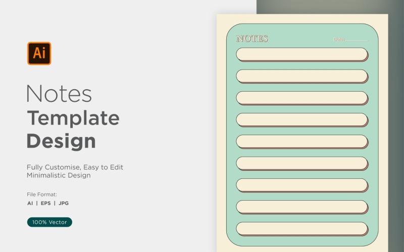 Note Design Template - 31 Vector Graphic