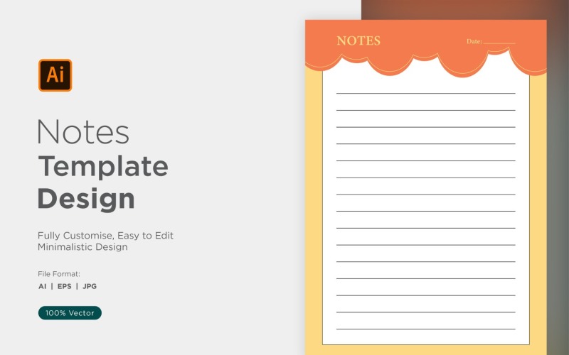 Note Design Template - 32 Vector Graphic