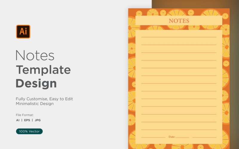 Note Design Template - 34 Vector Graphic