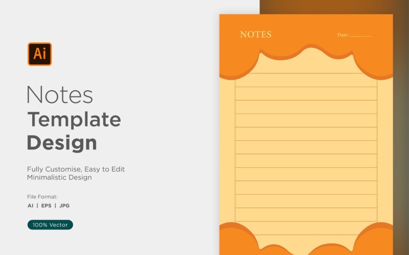 Note Design Template - 35 Vector Graphic