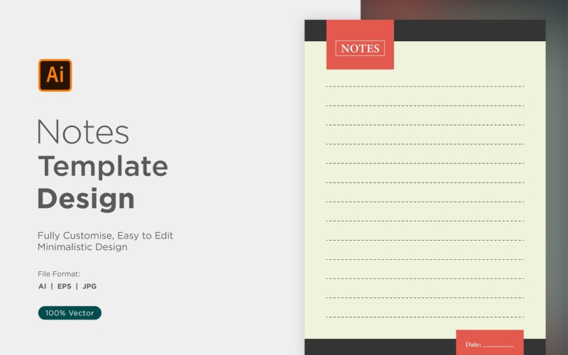 Note Design Template - 36 Vector Graphic