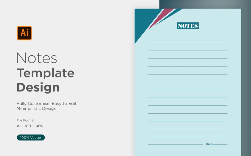 Note Design Template - 38 Vector Graphic
