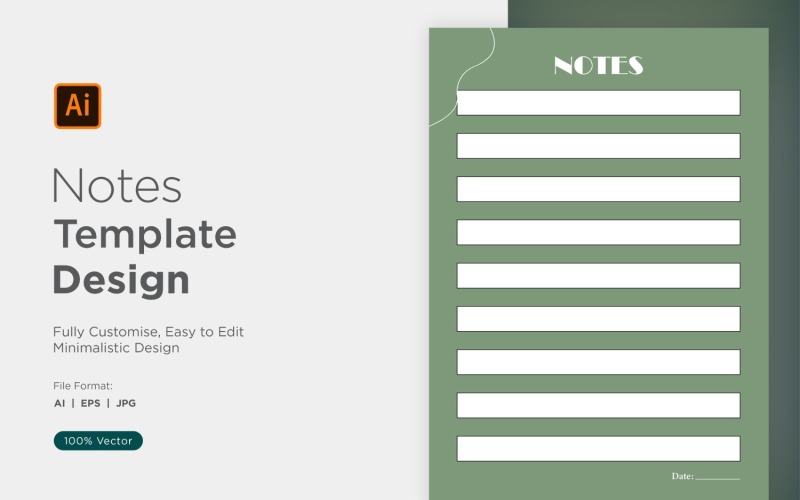 Note Design Template - 40 Vector Graphic
