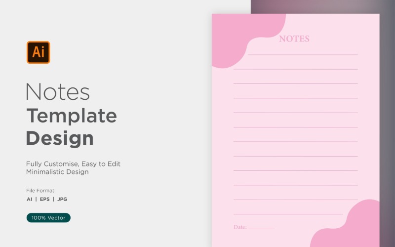Note Design Template - 42 Vector Graphic