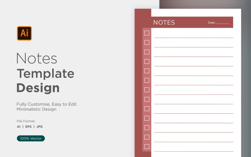 Note Design Template - 44 Vector Graphic