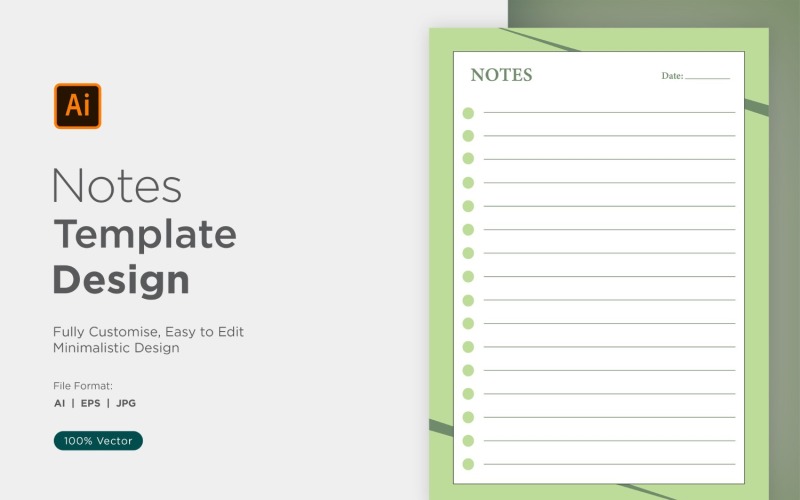 Note Design Template - 45 Vector Graphic