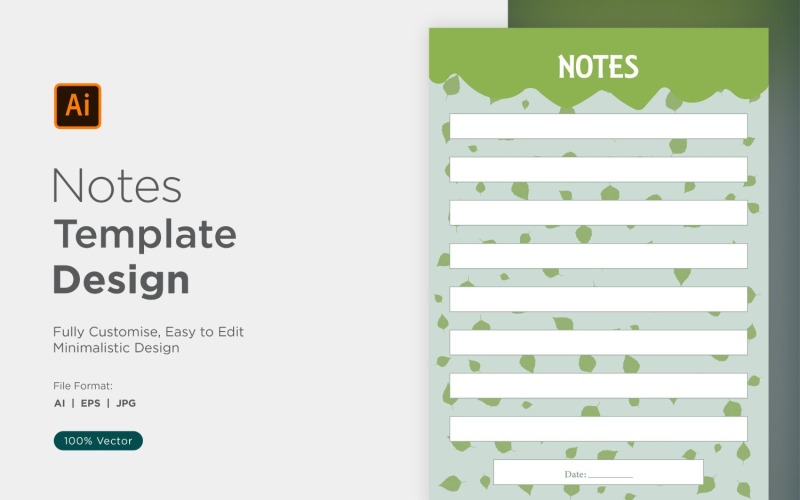 Note Design Template - 50 Vector Graphic
