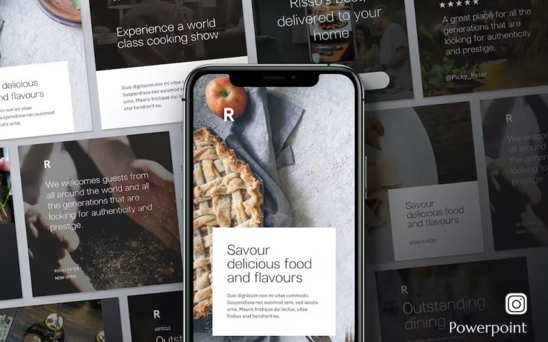 Risso - Elegant Instagram Kit Powerpoint PowerPoint Template