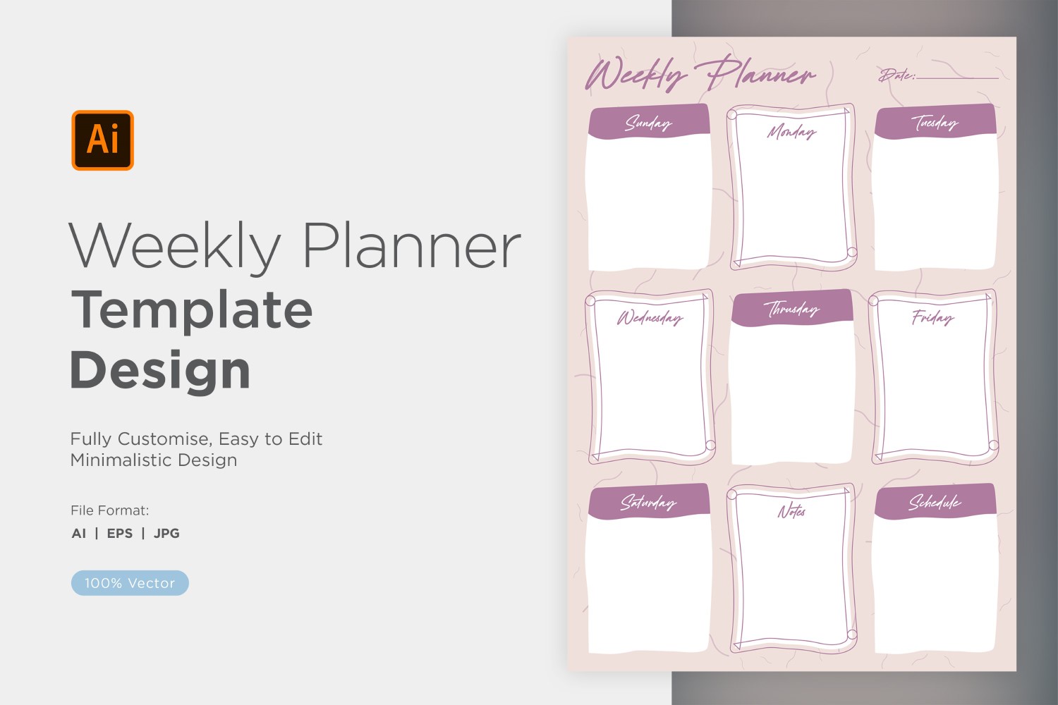 Template #357839 Planner A4 Webdesign Template - Logo template Preview