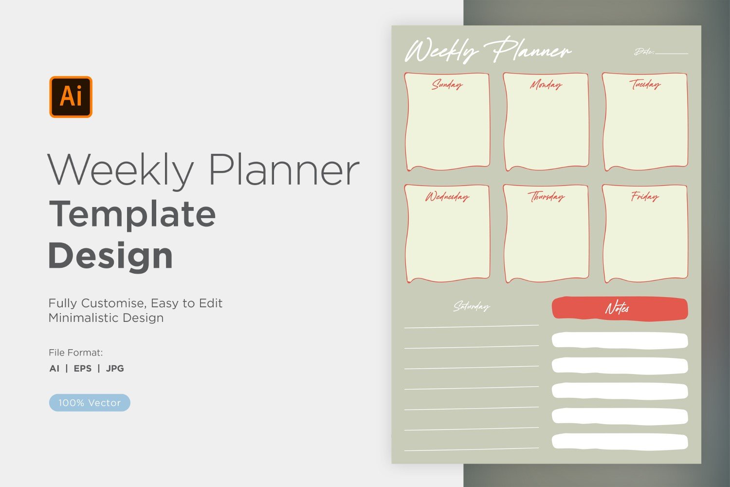 Template #357854 Planner A4 Webdesign Template - Logo template Preview