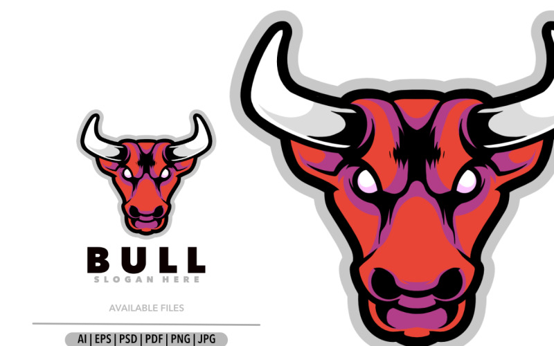 Bull mascot logo design template Logo Template
