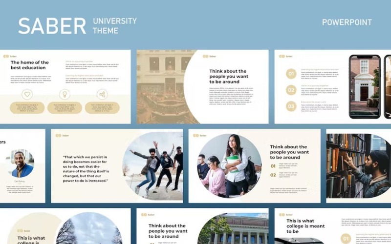 Saber - Education Powerpoint Template PowerPoint Template