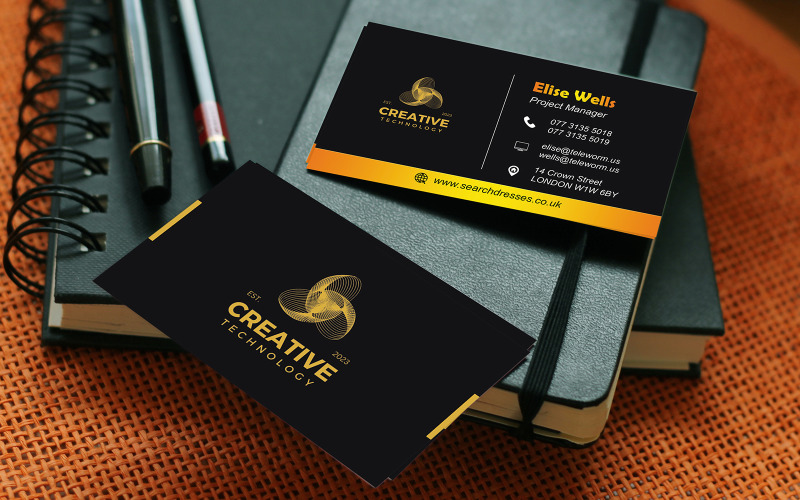 Stunning visiting Card - Printable Format - Ready to use Corporate Identity