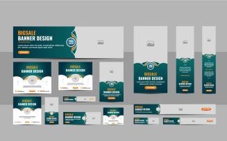 Web banner layout set or business web banner layout