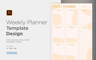 Weekly Planner Sheet Design - 03