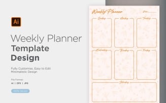 Weekly Planner Sheet Design - 08