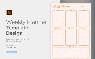 Weekly Planner Sheet Design - 08