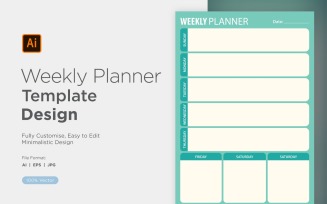 Weekly Planner Sheet Design - 09