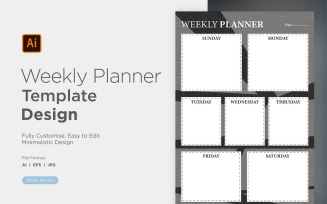 Weekly Planner Sheet Design - 12