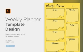 Weekly Planner Sheet Design - 13
