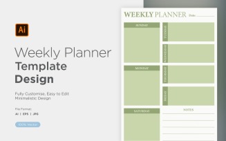 Weekly Planner Sheet Design - 21