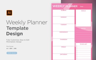 Weekly Planner Sheet Design - 23