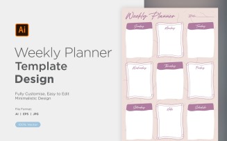 Weekly Planner Sheet Design - 25