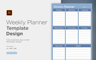 Weekly Planner Sheet Design - 31