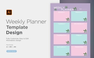 Weekly Planner Sheet Design - 36