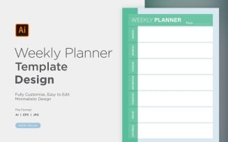Weekly Planner Sheet Design - 37