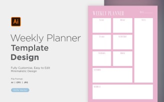 Weekly Planner Sheet Design - 38