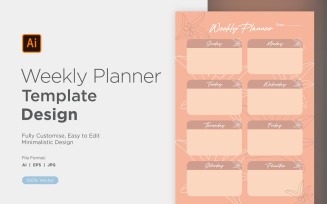 Weekly Planner Sheet Design - 39