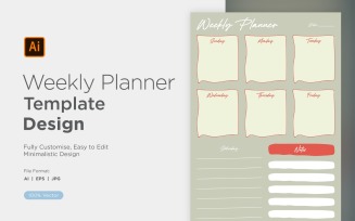 Weekly Planner Sheet Design - 40
