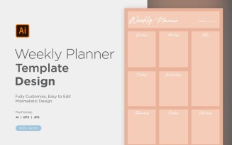 Weekly Planner Sheet Design - 44
