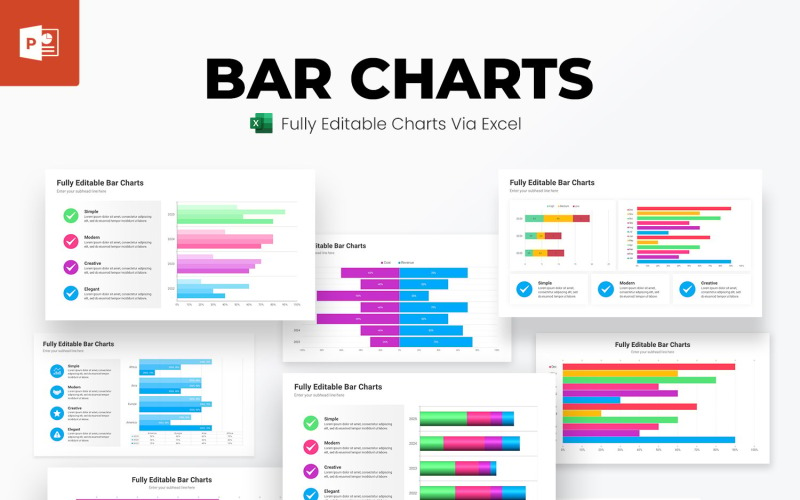 Bar Charts PowerPoint Presentation Template PowerPoint Template