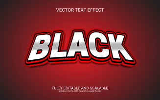 Black Editable Vector Eps Text Effect Design