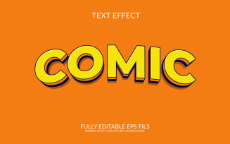 Comic fully 3d editable text effect template