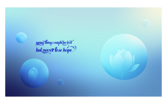 Inspirational Background 14400x8100px In Blue Color Scheme With Message About Hope