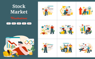 M493_ Stock Market Illustration Pack