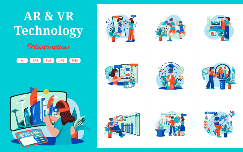 M506_ AR-VR Technology Illustration Pack