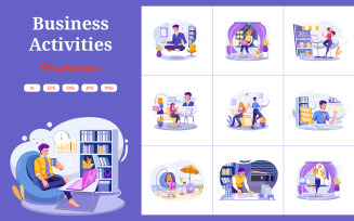 M534_ Business Activities Illustration Pack