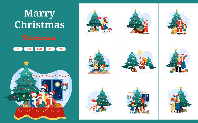 M539_ Merry Christmas Illustration Pack