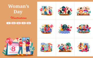 M546_ Woman’s Day Illustration Pack