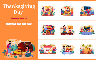 M547_ Thanksgiving Day Illustration Pack