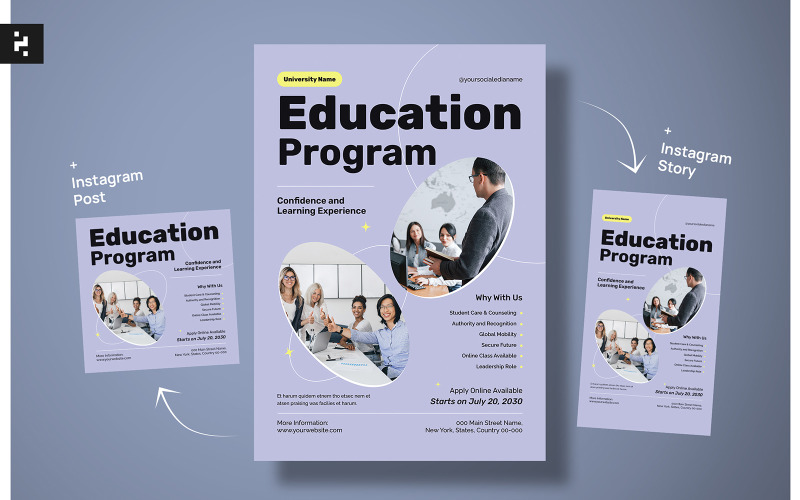 Modern Education Program Flyer Corporate Identity