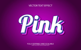 Pink 3D Editable Vector Eps Text Effect