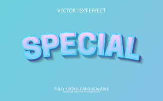 Special 3D Editable Vector Eps Text Effect Template