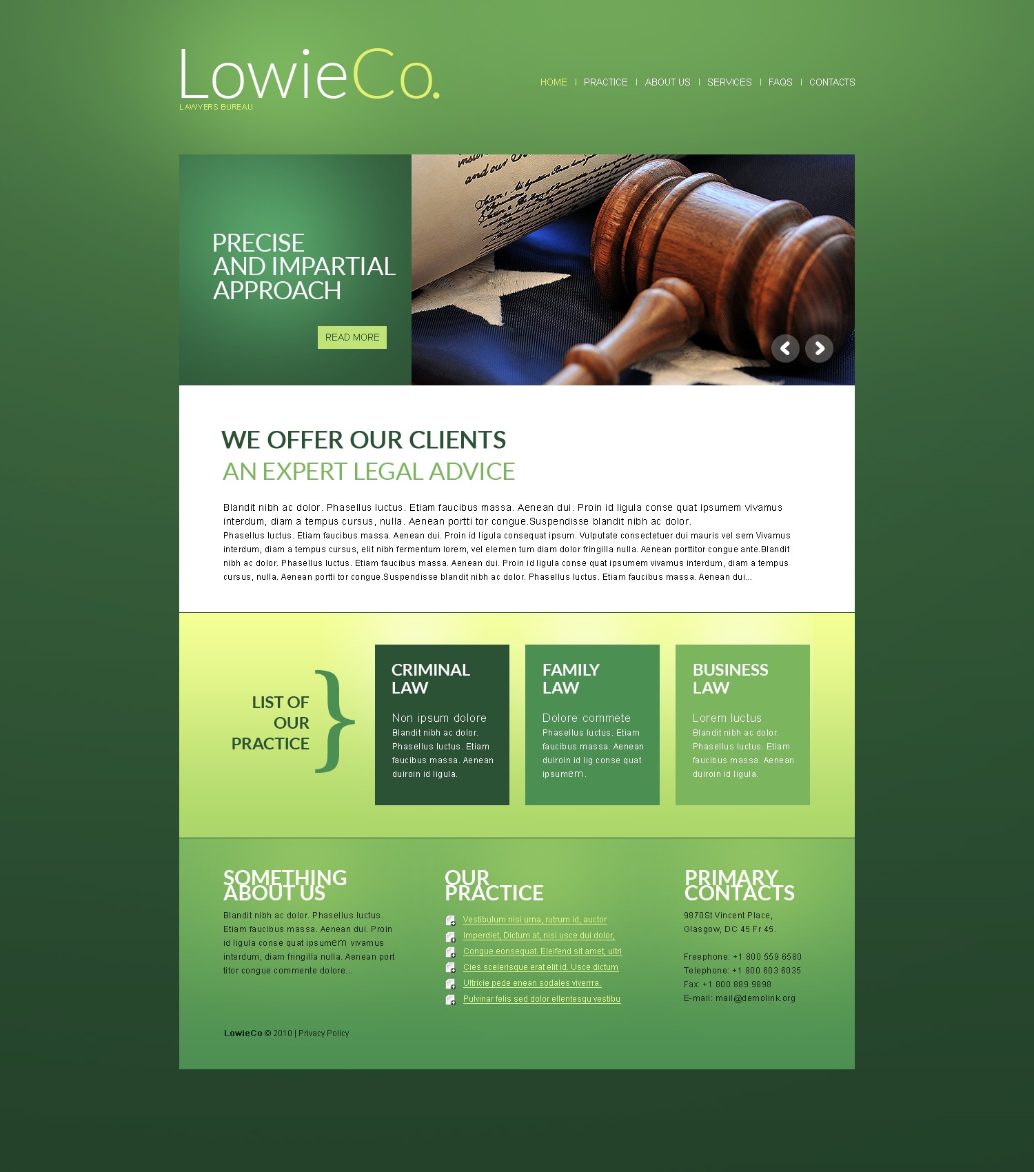 Law Firm Website Template #35827